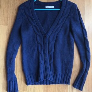 Old Navy blue cardigan.